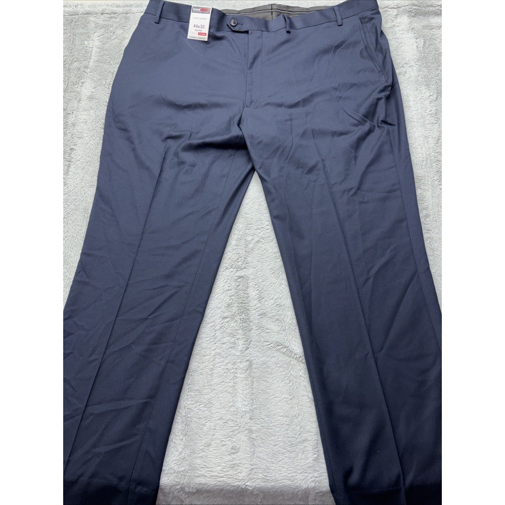 NEW Roundtree & Yorke TravelSmart Men's  blue Classic Fit Flat Front Pants 44x30